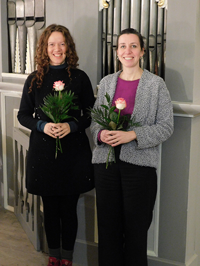 ute engelke und laura schildmann nach konzert